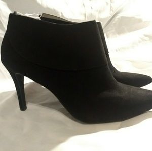 Black High Heel Ankle Boots. .